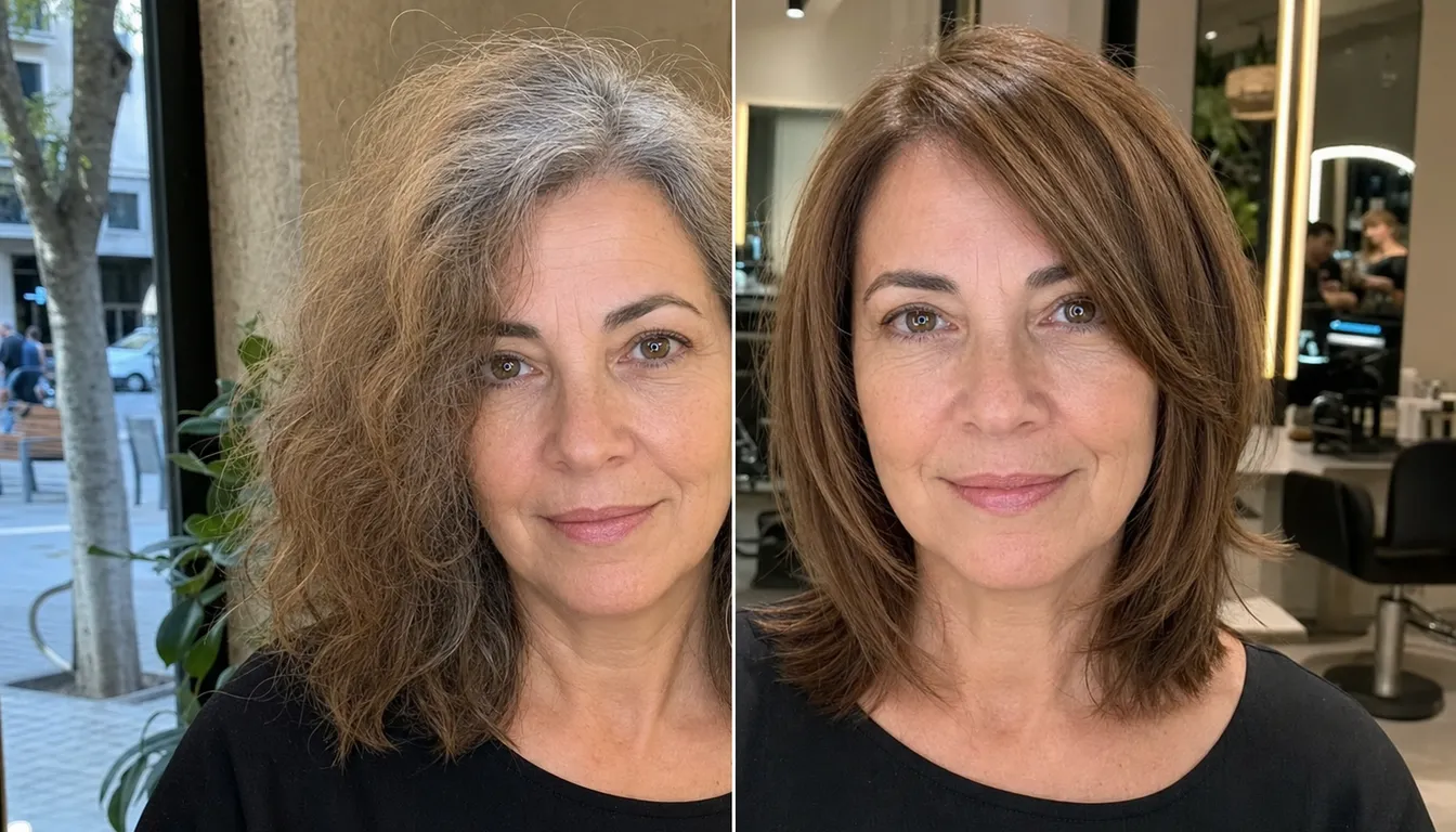 Antes y después: adiós a la raíz, hola al brillo