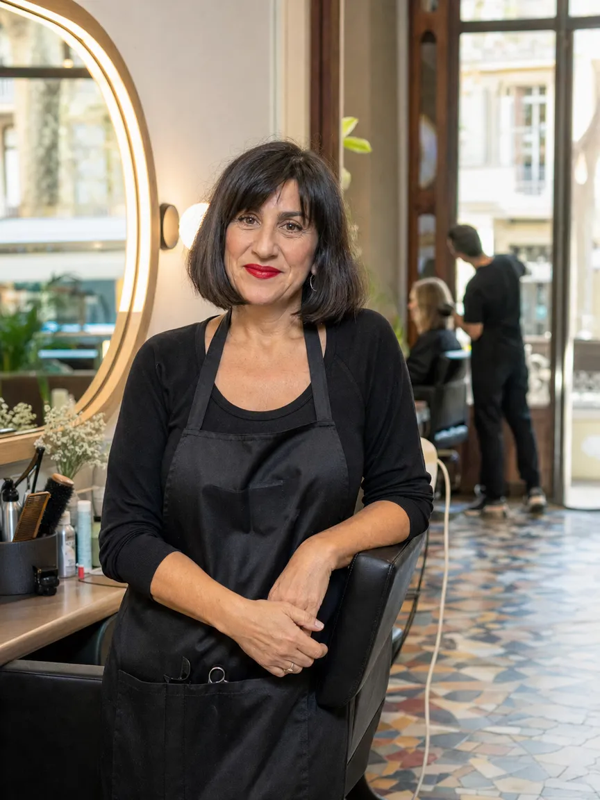 Montse, fundadora · cortes
